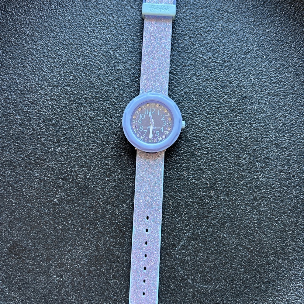 Swatch Kids Watch Flick Flak - Lavender and Glitter Pink - Picture 2 of 4